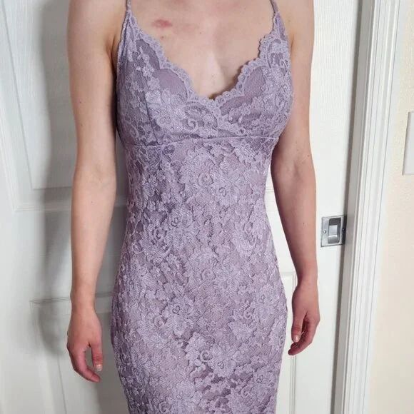 Hugo Buscati | Dresses | Vintage Lavender Lace Dress By Hugo Buscati  Collection For Victorias Secret | Poshmark